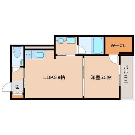 大和西大寺駅 徒歩2分 4階の物件間取画像